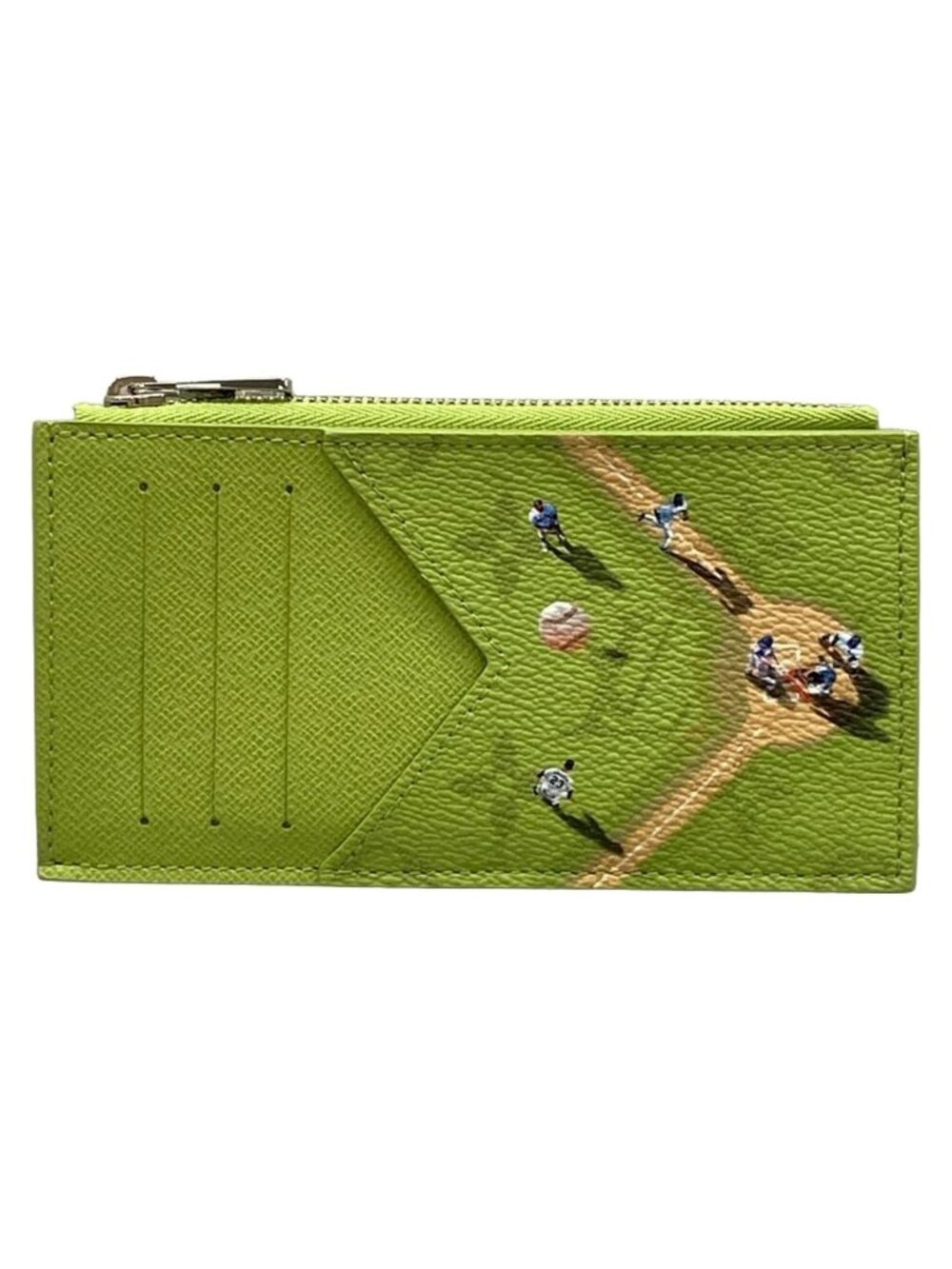 Louis Vuitton Coin Card Holder Baseball Green Stadium